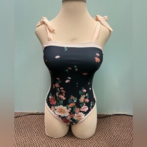 NWOT Navy Floral Swimsuit
